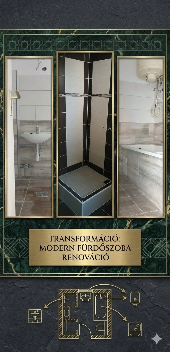 Fürdőszoba felújítás - smaragd márvány stílus
